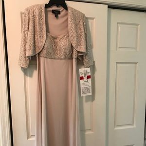 R&M Richards 2pc Long Gown Size 10P NWT